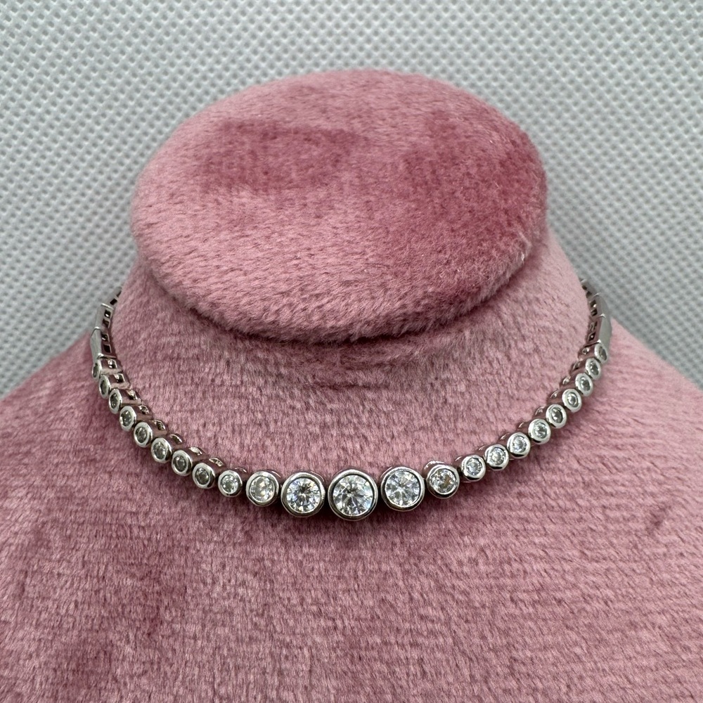 🫧💎 Milk & Rose Bubble Gem Bracelet Sterling Silver Sz 6.5”